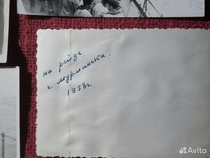 Фото «на рейде Мурманск» 1958г. 8шт СССР