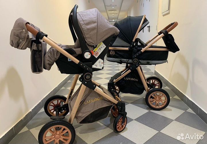 Коляска luxmom v9 3в1 трансформер