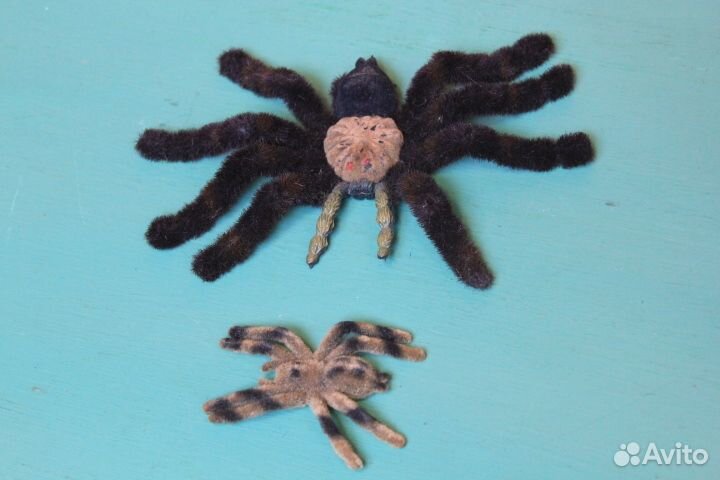 Игрушка Пауки с ворсом - мохнатые