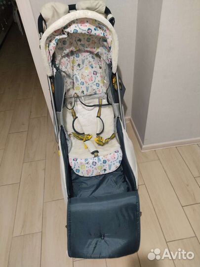 Детские санки коляска с колесами