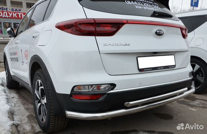 KIA Sportage 2018 (рестайлинг) Защита зад бампера
