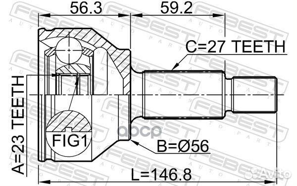 Шрус внешний перед прав/лев 2110GE Febest
