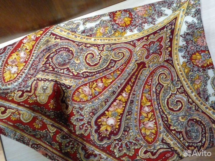 Посадский платок-косынка. Большой. Шерсть