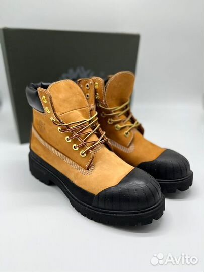 Timberland 6 Inch Rubber Toe Boot Wheat Black