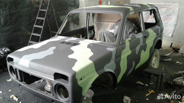 Покраска пластиком нивы 4х4 3 дв