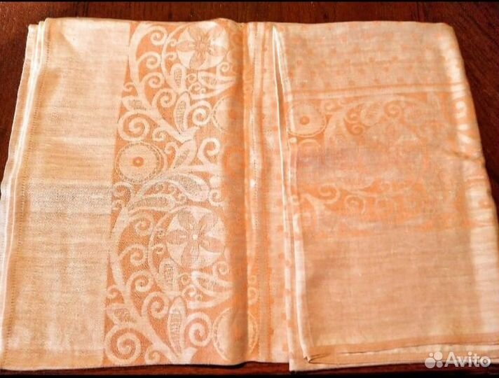 Скатерть, полотенце лён,постельное белье СССР