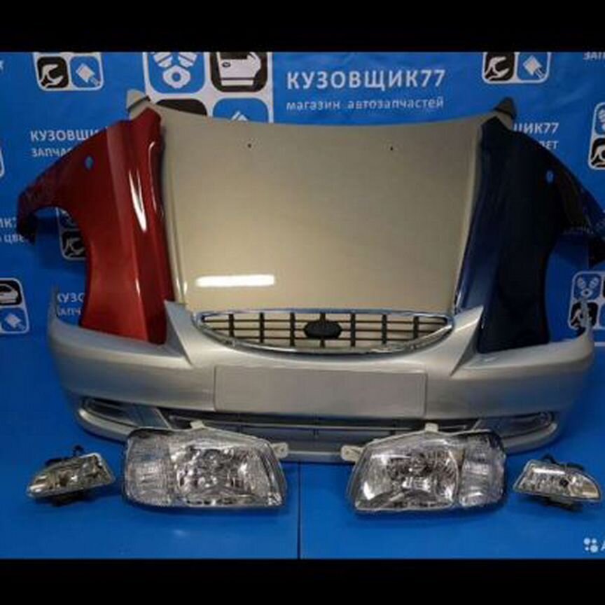 ⭐︎ бампер передний на hyundai accent серебро - Кузов: купить