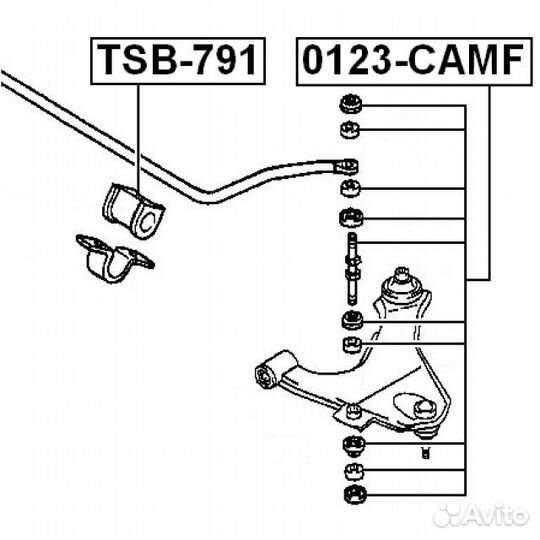 Тяга стабилизатора передняя toyota cami j100e/j102