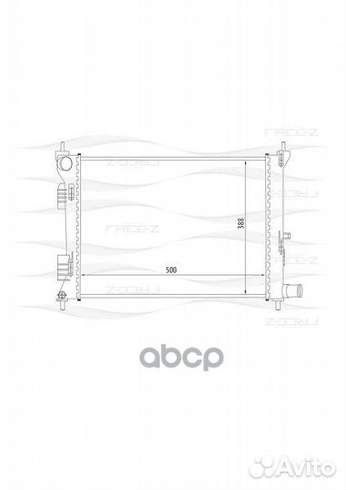 Радиатор системы охлаждения hyundai Solaris 10