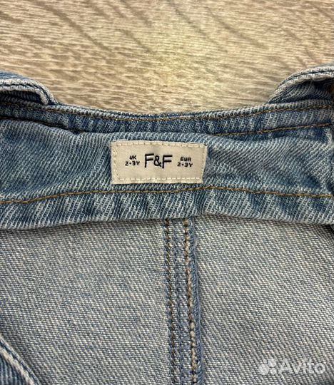 Комбинезон-шорты джинсовый для девочки