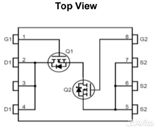 Микросхема aony36352 Dual N-Channel MOSFET 30V 49