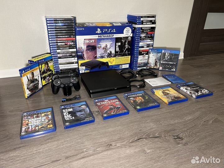 Sony PS4 Slim 500гб /Диски/400 Игр На 1 Год