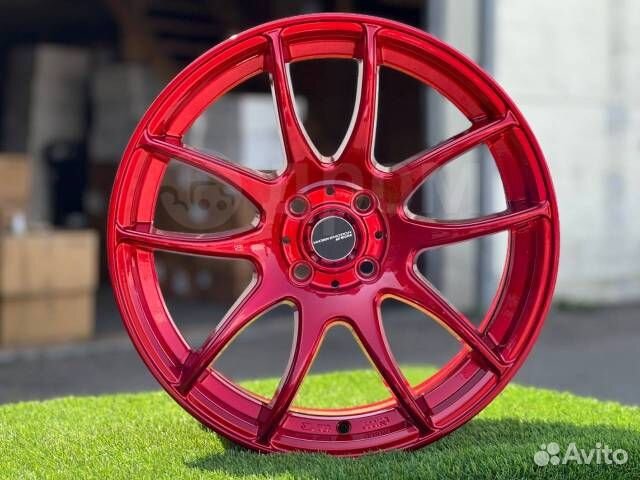 Диски R17 4x100 Work Cr-kiwami Candy Red