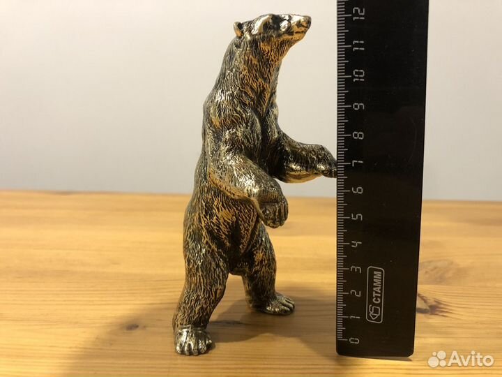 Фигурка Медведь в стойке бронза