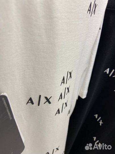 Футболка черная Armani с буквами AX (S)