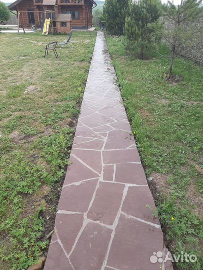 Природный камень песчаник желтый для дорожек