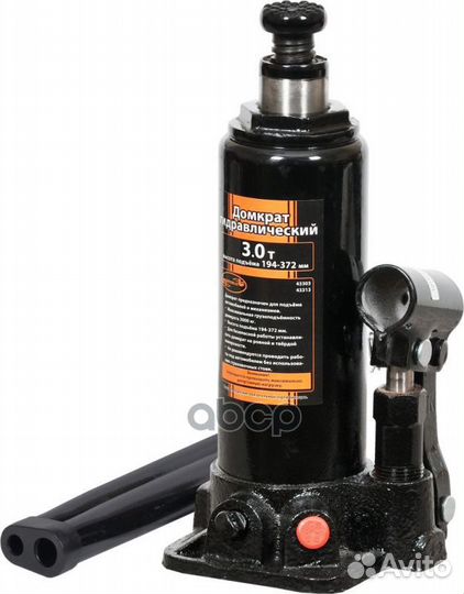 Домкрат 3т 194мм-372мм 43303 43303 Авт