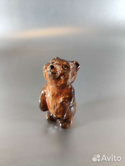 Медвежонок Ярославская майолика керамика темный