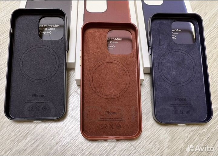Кожаные чехлы на iPhone 14 -15 Pro Pro Max