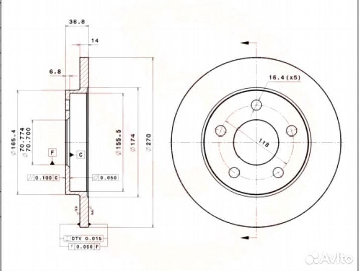 Передний,Задний тормозной диск,Шевролет Импала