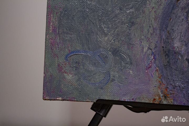 Картина Сергея Федотова, Дельфиниумы, х/м, 80*60