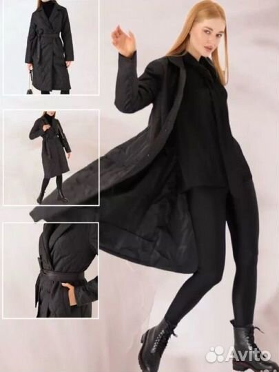 Пальто демисезонное стеганое 48 размер новое