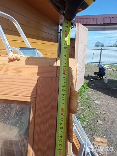 Оконный блок деревянный, двойной