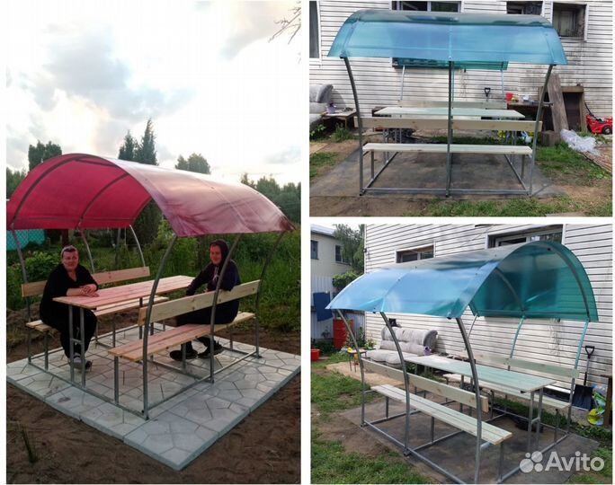 Беседки на дачу из поликарбоната