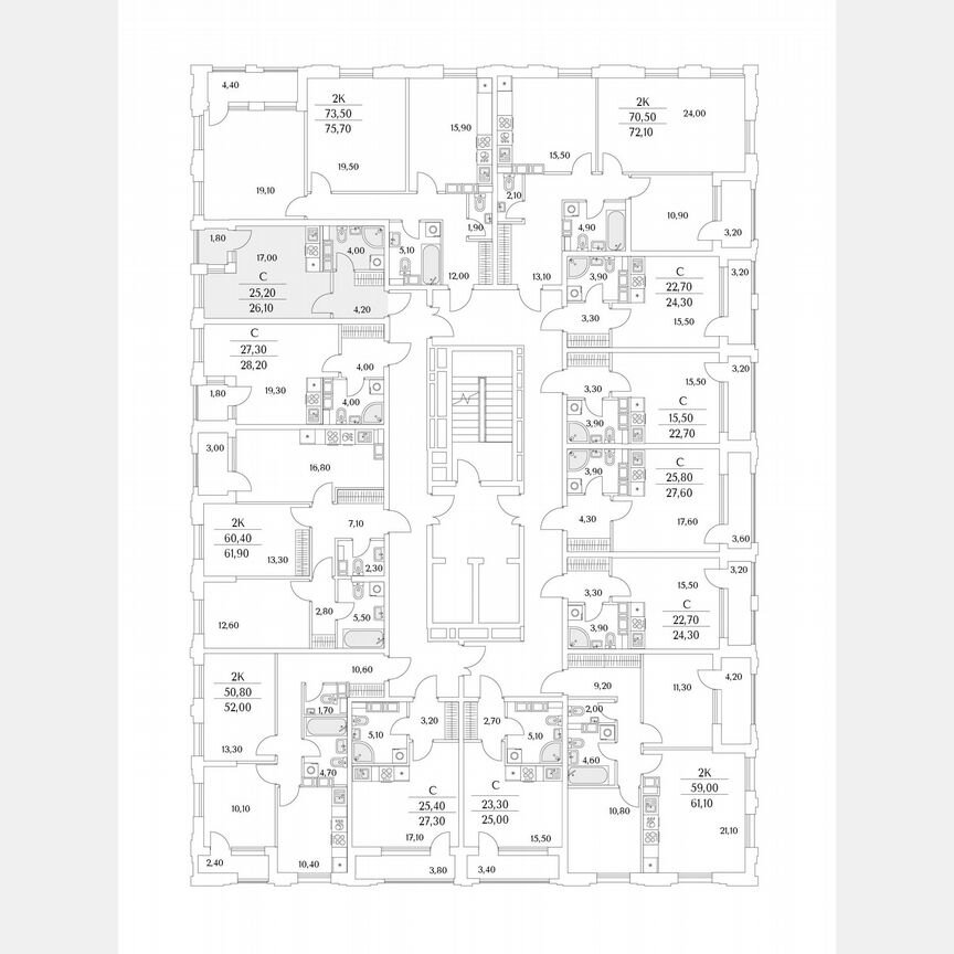 Квартира-студия, 60,6 м², 11/13 эт.