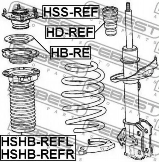 Hshbrefl Пыльник амортизатора honda CR-V 07- пер.л