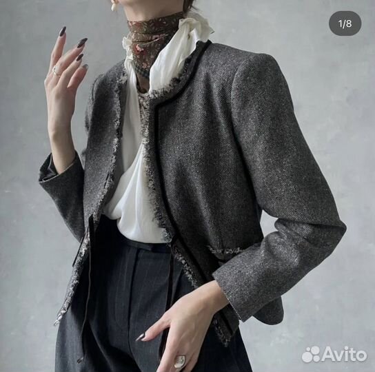 Жакет/пиджак из шерсти и шелка