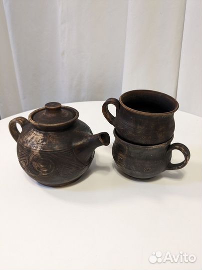 Чайник заварочный из глины
