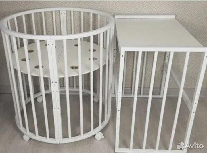 Детская кроватка трансформер круглая