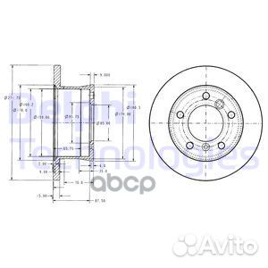 Диск тормозной Re MB Sprinter -06, VW LT 2 BG3237