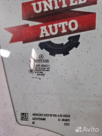 Стекло двери переднее правое Mercedes Benz