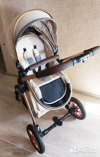 Коляска 2 в 1 трансформер bibikids V9 всесезонная