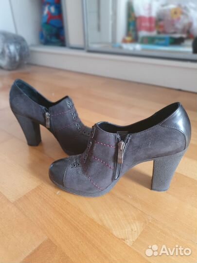 Ботильоны натуральная кожа замша 40