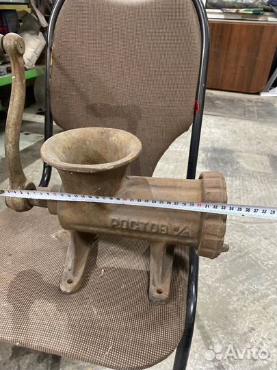 Мясорубка большая чугунная 19 век