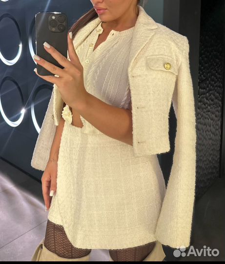 Твидовый костюм lime