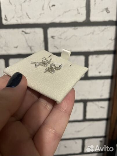 Серьги серебро