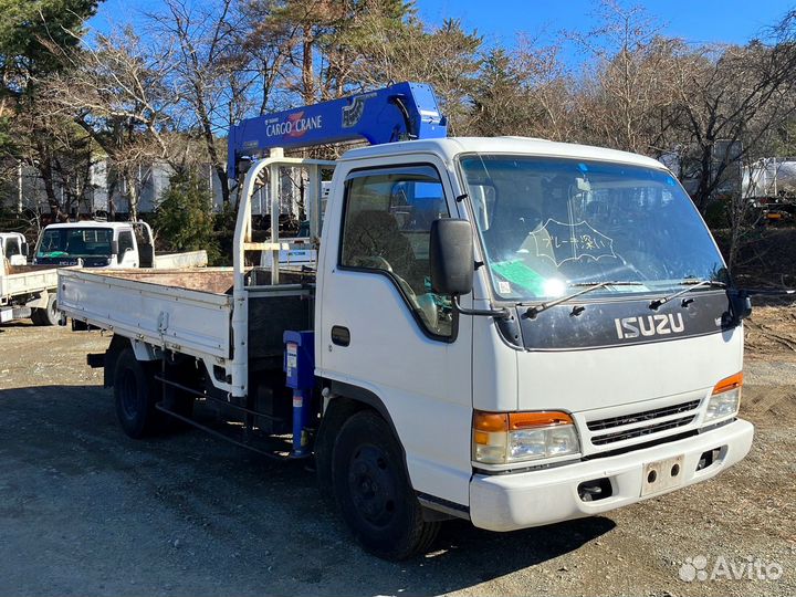 Бортовой грузовик Isuzu Elf с КМУ Tadano, 1999