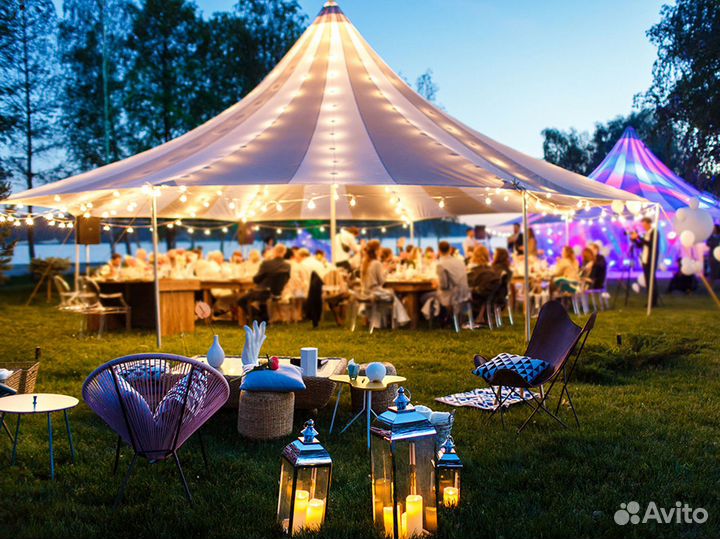 Шатёр для мероприятий 90 м2 (диаметр 10 м)