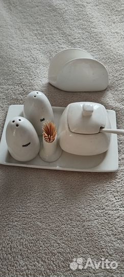 Набор для специй фарфор с сахарницей