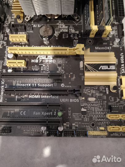 Игровой комплект Asus+ i7 4770 4/8ядер+20gb памяти