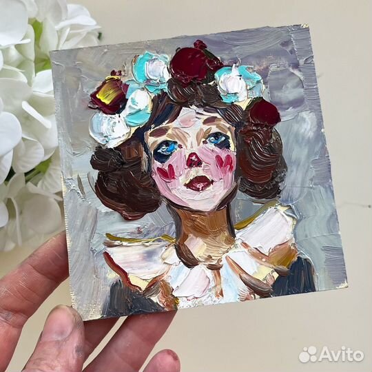 Картина маслом Пьеро Девочка Портрет