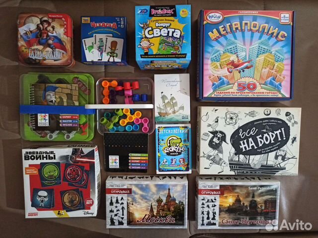 Настольные игры новые и б/у, деревянные пазлы