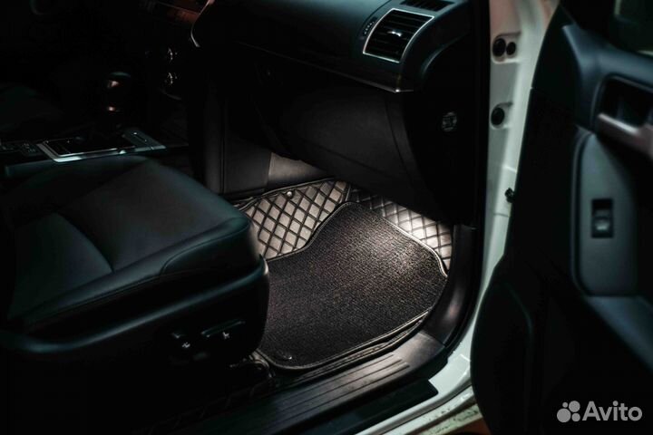 3D коврики из экокожи toyota prado