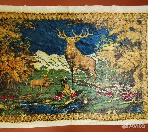 Ковер плюшевый олени