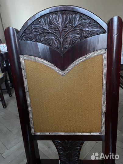 Антикварные стулья красного дерева, 4 штуки