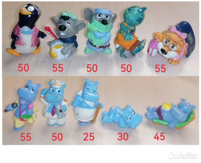 Игрушки из киндера 90х гг